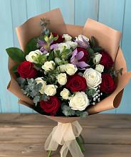 Букет цветов из:  Розы и Альстромерии в Дзержинском