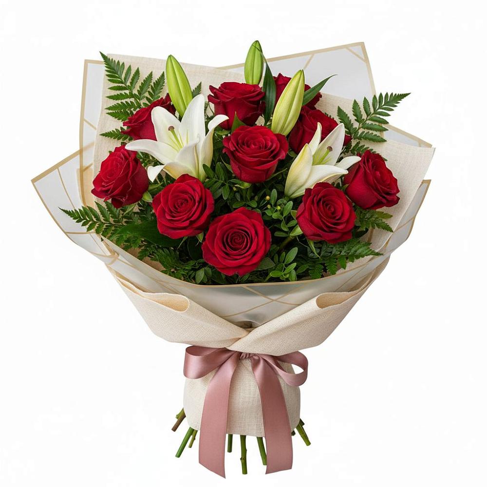 Букет цветов из: Лилии и Розы в Дзержинском