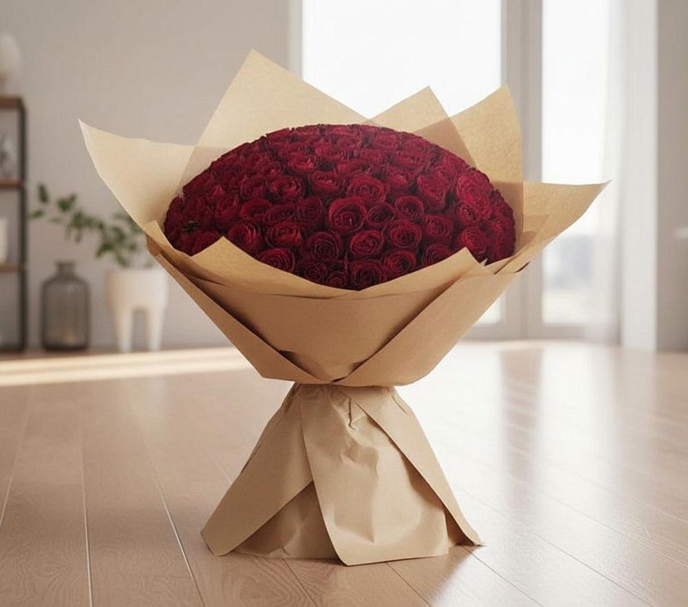 Букет 101 Красная роза в Дзержинском