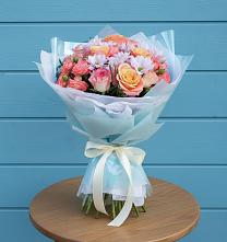 Букет цветов из:  Хризантемы и Розы в Дзержинском