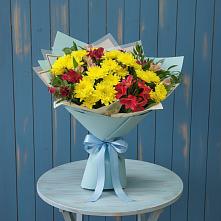 Букет цветов из:  Альстромерии и Хризантемы в Дзержинском